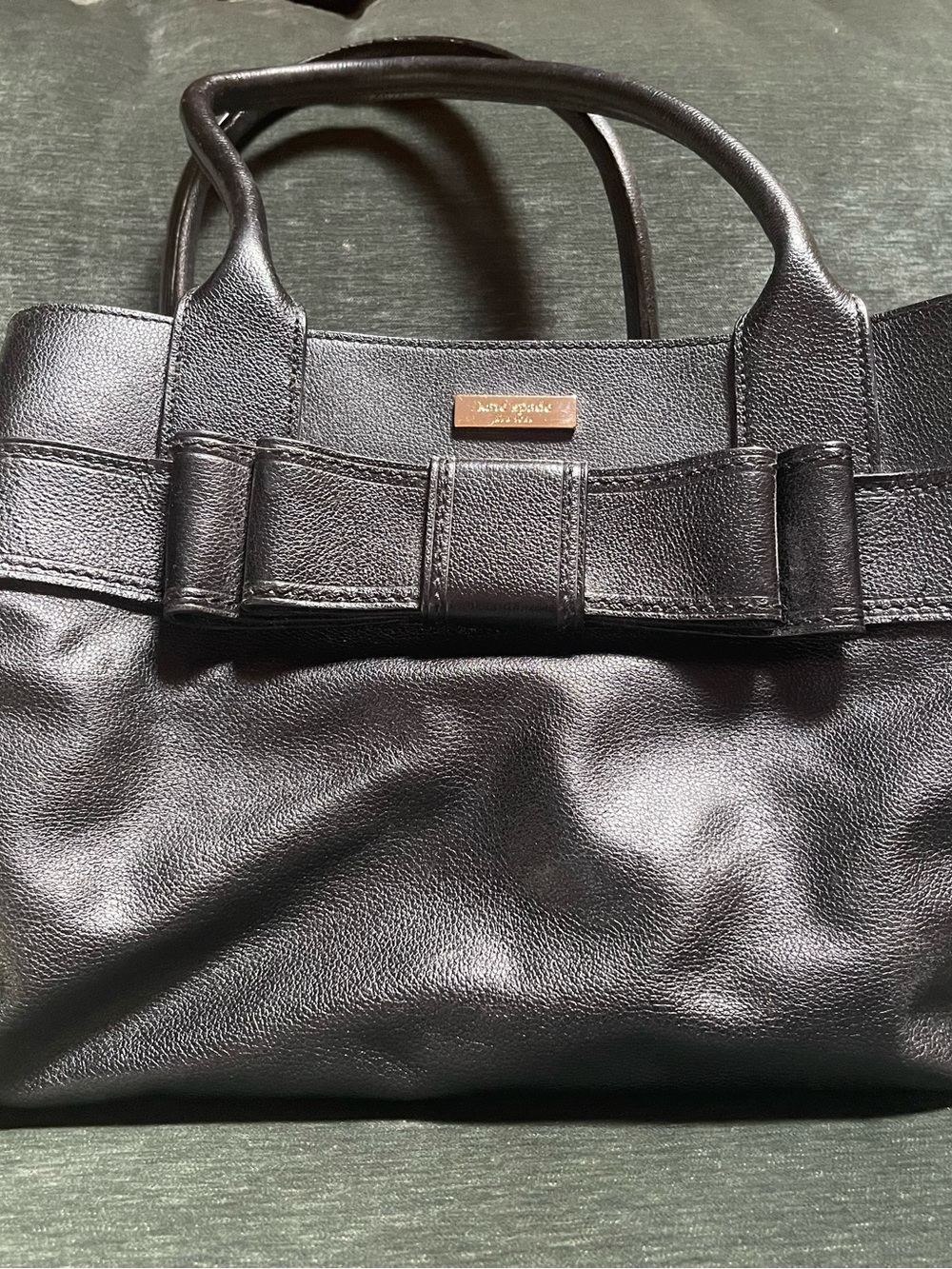 kate spade Black Bow-Accent Leather Tote